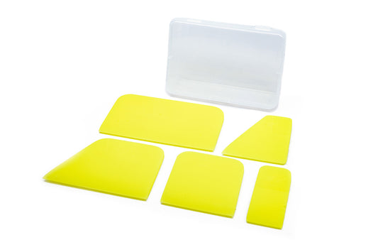 Silicone Point Edge PPF Squeegee Set (5 Pack with Case)